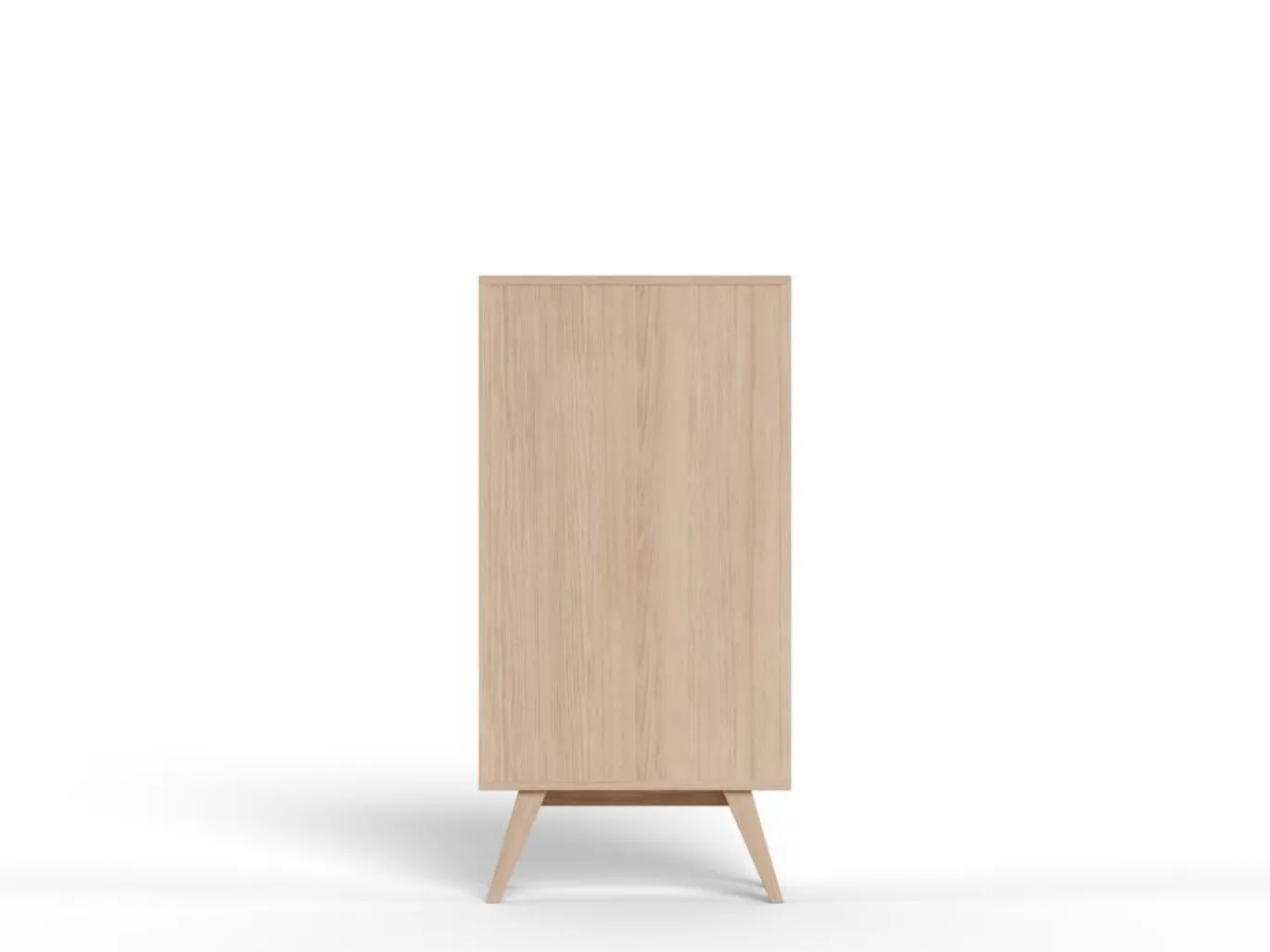 Vitrinekast Stanford Eiken Wit 145cm - Giga Living