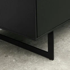 Vitrinekast Tokyo Zwart 190cm - Giga Meubel