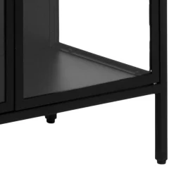 Vitrinekast Valencia Metal Zwart Groot - Giga Living