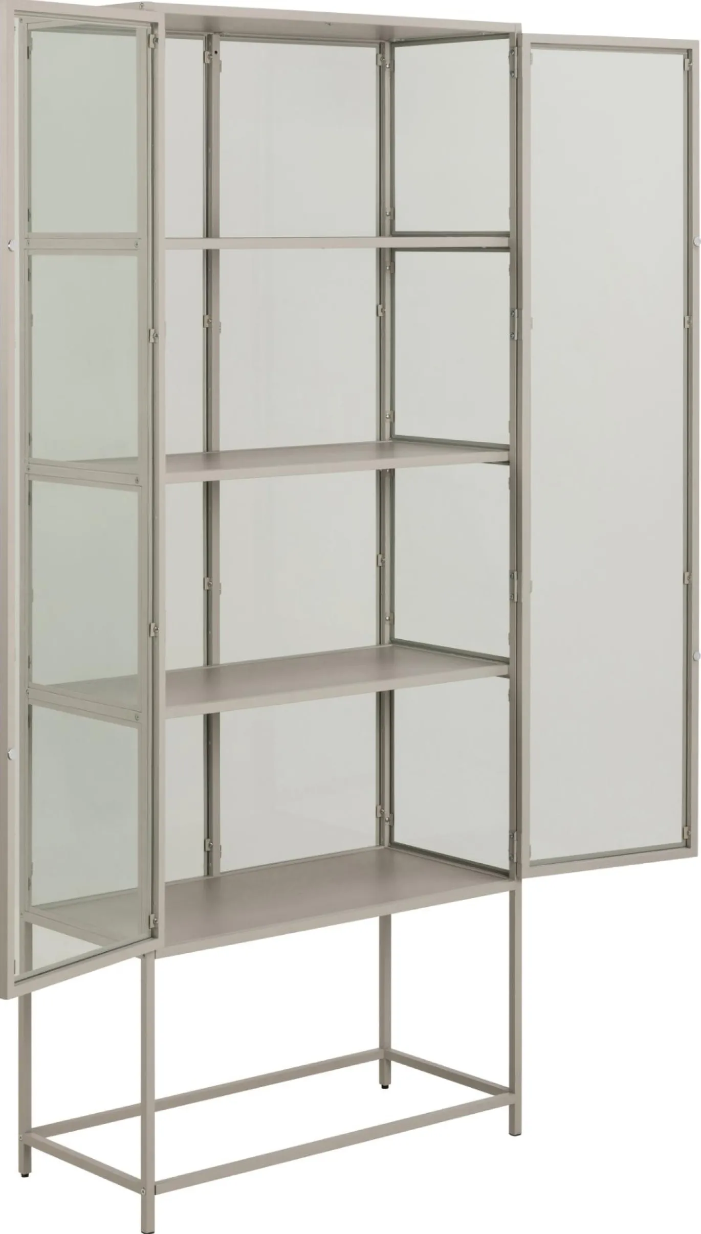 Vitrinekast Varven Melamine Grijs 185cm - Giga Living