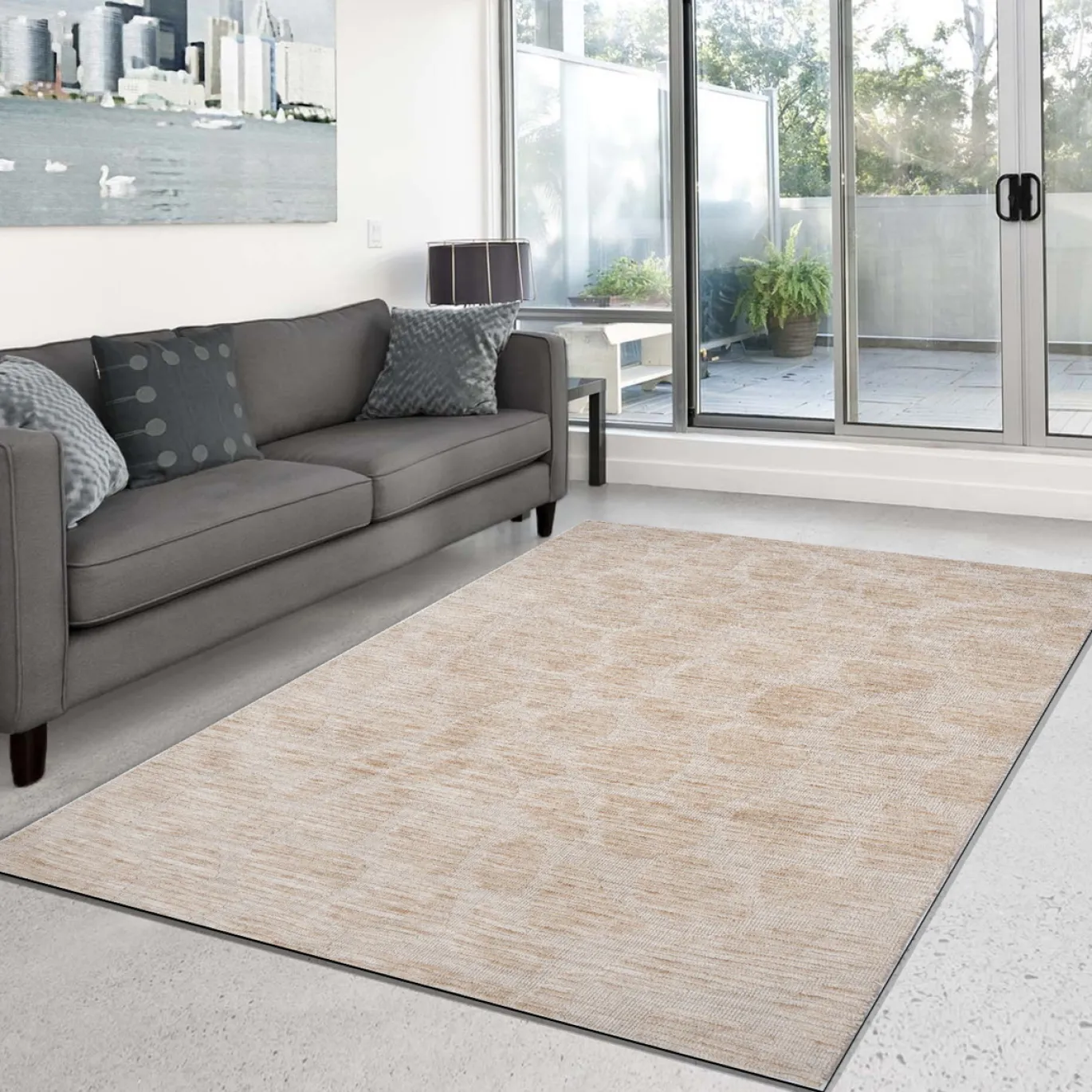 Vloerkleed Atmore Spots Beige 160x230cm - Giga Living