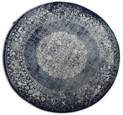 Vloerkleed Durban Vintage Blauw Ø150cm - Giga Living