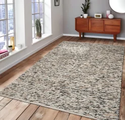 Vloerkleed Heather Beige/Zwart 160x230cm - Giga Living