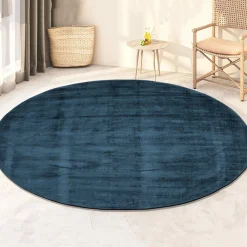 Vloerkleed Milan Königlich Donkerblauw Ø195cm - Giga Living