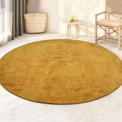 Vloerkleed Milan Königlich Mosterd Ø115cm - Giga Living