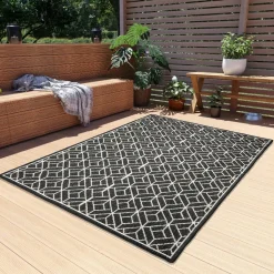 Vloerkleed Patio Zwart 135x230cm - Giga Living