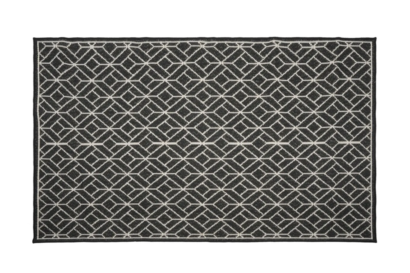 Vloerkleed Patio Zwart 135x230cm - Giga Living