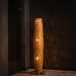Vloerlamp Bars Gerecycled Teakhout Naturel M - Giga Meubel