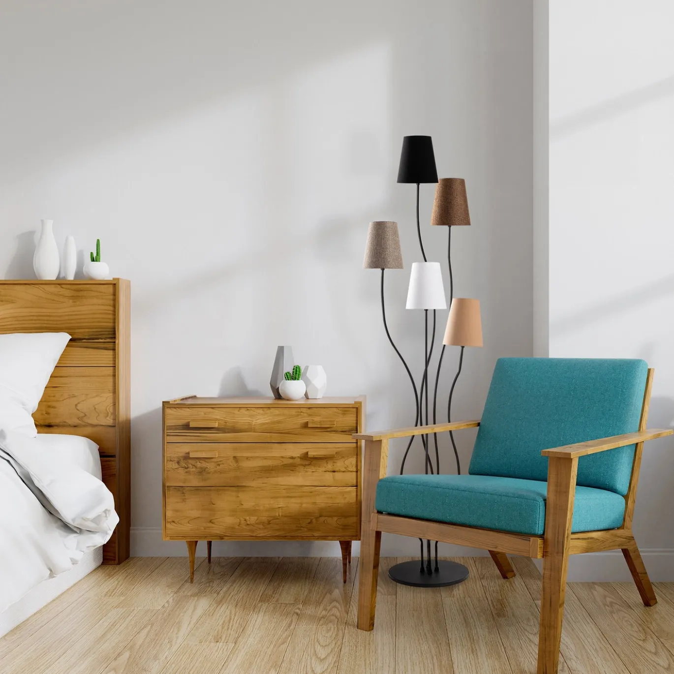 Vloerlamp Bonibon Neutraal/Zwart