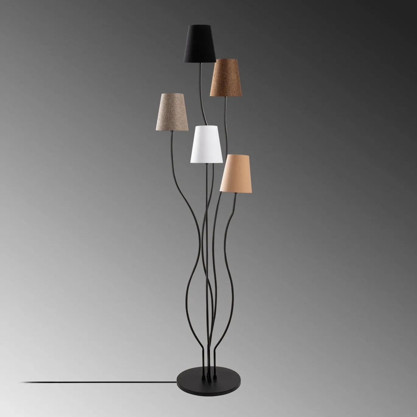 Vloerlamp Bonibon Neutraal/Zwart