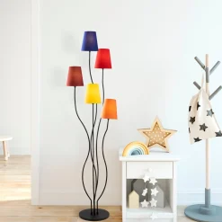 Vloerlamp Bonibon Regenboog/Zwart