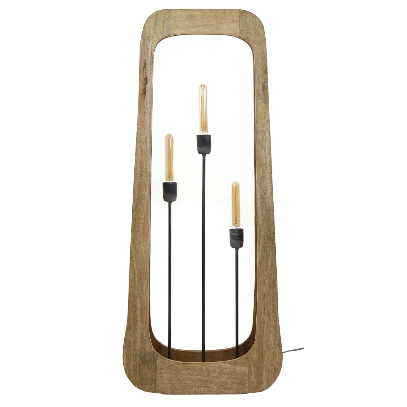 Vloerlamp Bray 3-Lichts Mangohout Naturel - Giga Meubel
