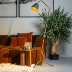 Vloerlamp Brenda Anodic Bruin - Giga Meubel