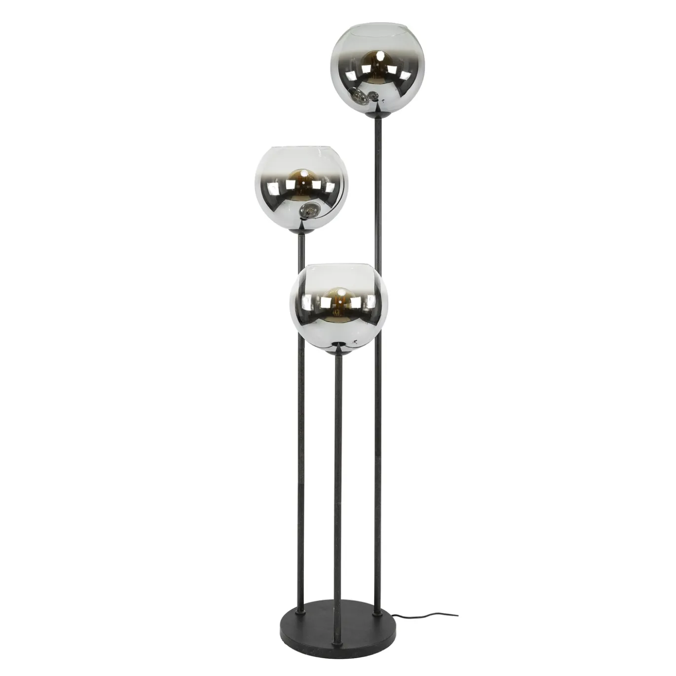 Vloerlamp Bubble Shaded 3-lichts Artic Zwart - Giga Meubel
