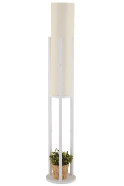 Vloerlamp Circle Dor MDF Wit