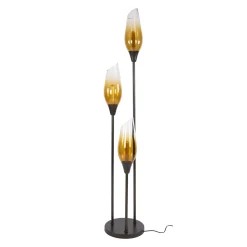 Vloerlamp Cocoon 3-lichts Sienna Bruin-shaded - Giga Meubel
