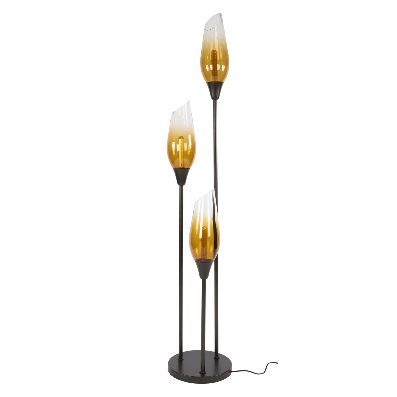Vloerlamp Cocoon 3-lichts Sienna Bruin-shaded - Giga Meubel