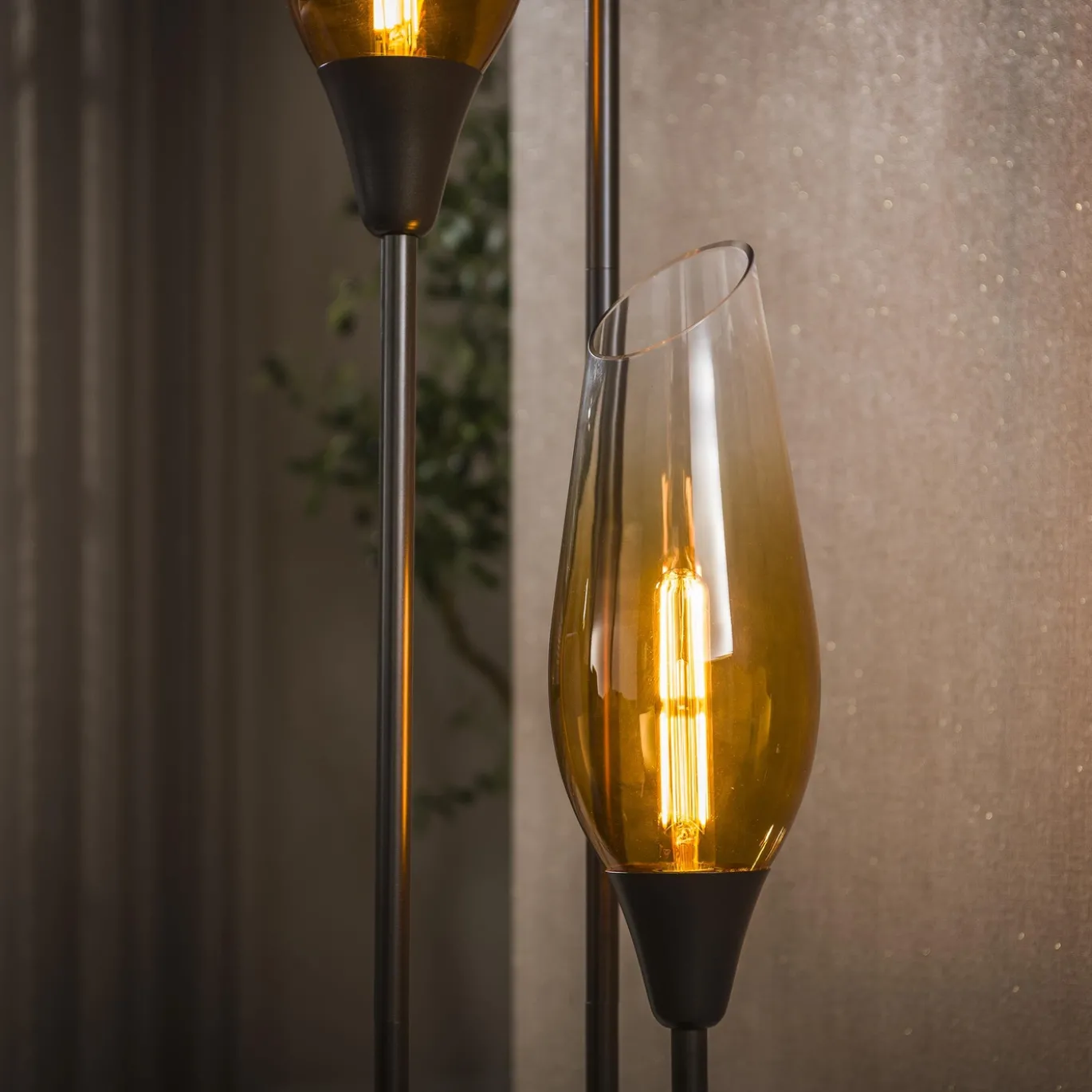 Vloerlamp Cocoon 3-lichts Sienna Bruin-shaded - Giga Meubel