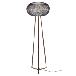 Vloerlamp Copper Twist Driepoot Zwart - Giga Meubel