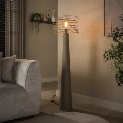 Vloerlamp Curl 1-lichts Beige - Giga Meubel
