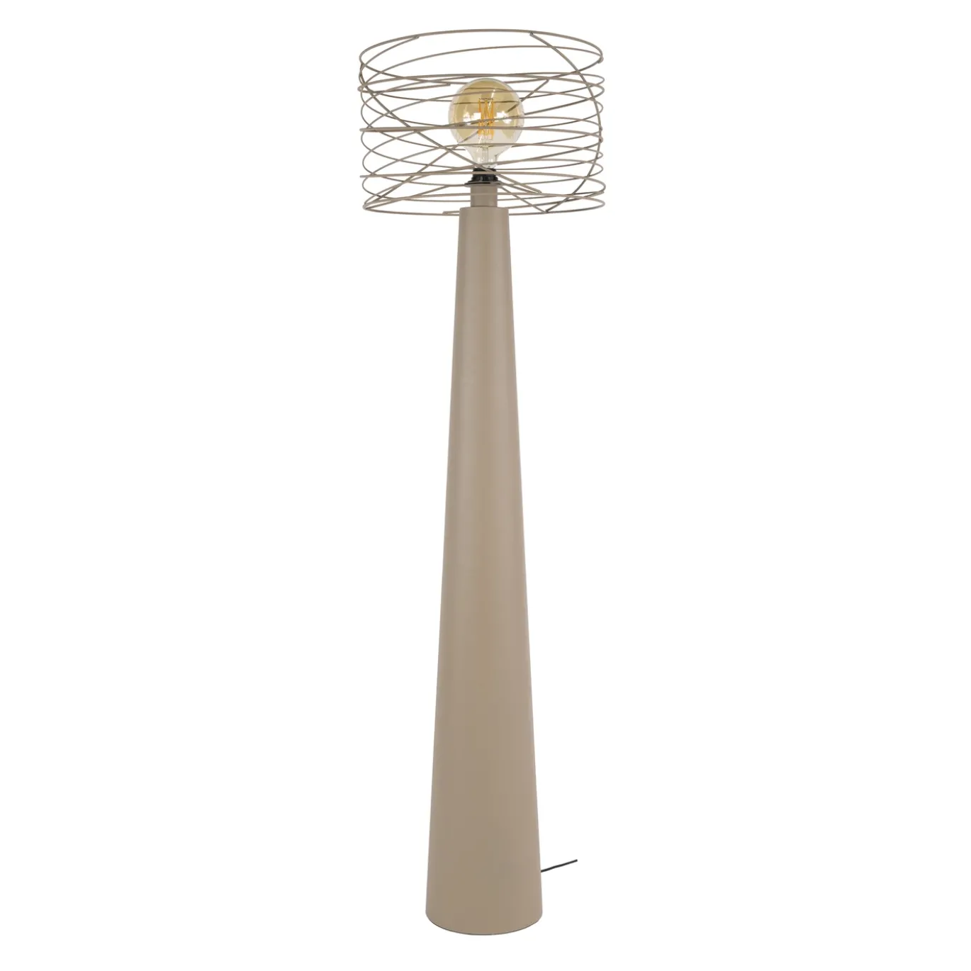 Vloerlamp Curl 1-lichts Beige - Giga Meubel