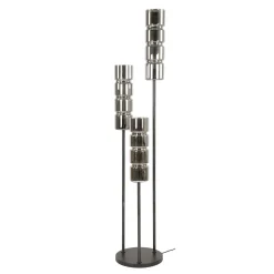 Vloerlamp Cylinder 3-Lichts Getrapt Glas - Giga Meubel