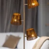 Vloerlamp Daan 3-Lichts Bruin - Giga Meubel