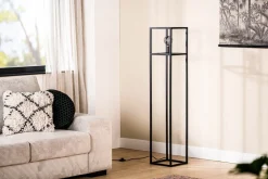 Vloerlamp Dave 1-Lichts Zwart - Giga Meubel
