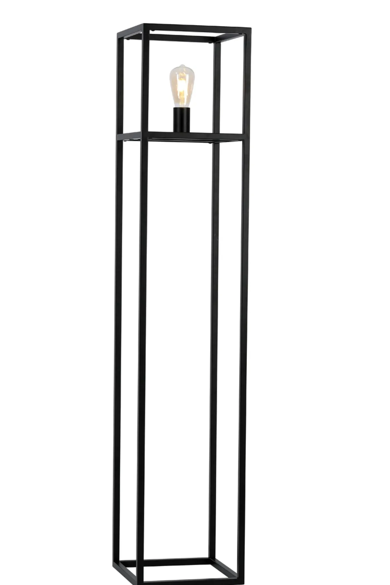 Vloerlamp Dave 1-Lichts Zwart - Giga Meubel