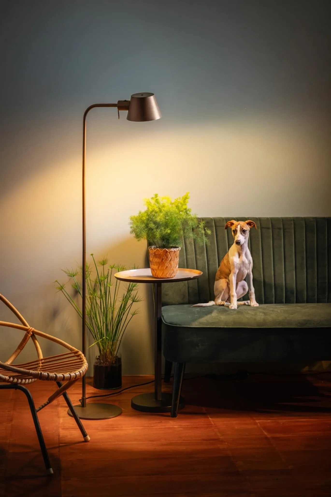 Vloerlamp Dex Bruin - Giga Meubel