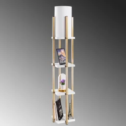 Vloerlamp Dora Wit/Goud
