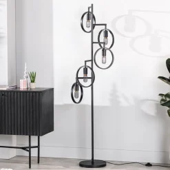 Vloerlamp Evi 5-Lichts Zwart - Giga Meubel