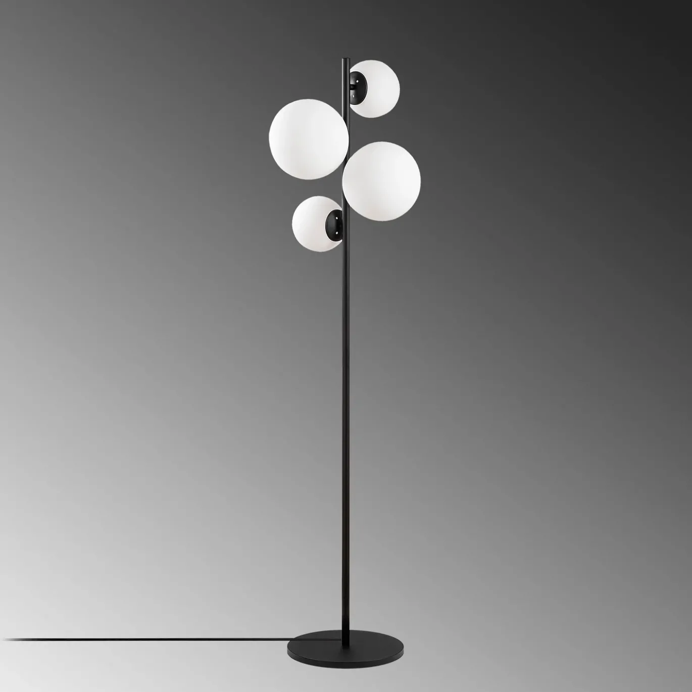 Vloerlamp Fazli 4-Lichts Zwart
