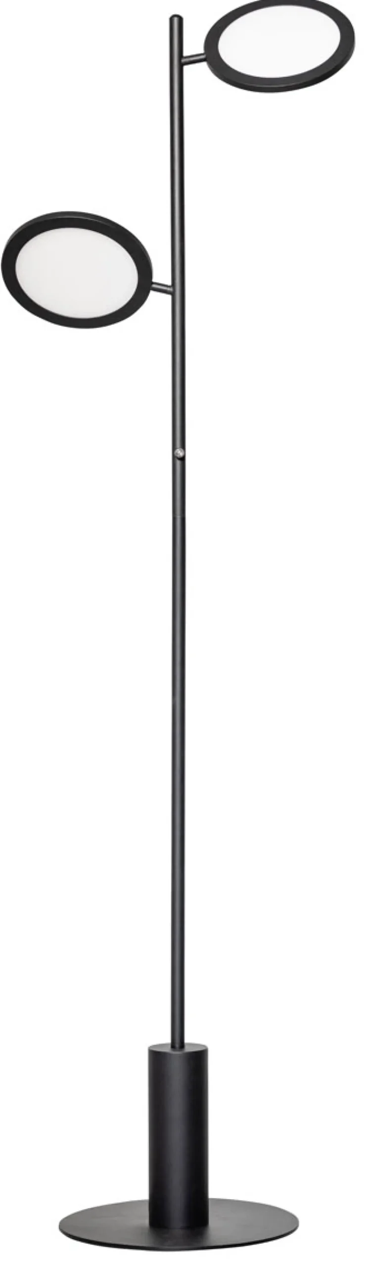 Vloerlamp Felson 2-Lichts Metaal Zwart - Giga Meubel