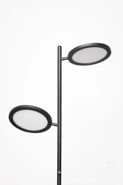 Vloerlamp Felson 2-Lichts Metaal Zwart - Giga Meubel