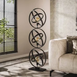 Vloerlamp Galaxy 3-Lichts Zwart - Giga Meubel