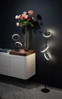 Vloerlamp Jaimy LED 3-Lichts Zwart - Giga Meubel