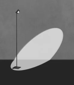 Vloerlamp Jake 1-Lichts Zwart - Giga Meubel
