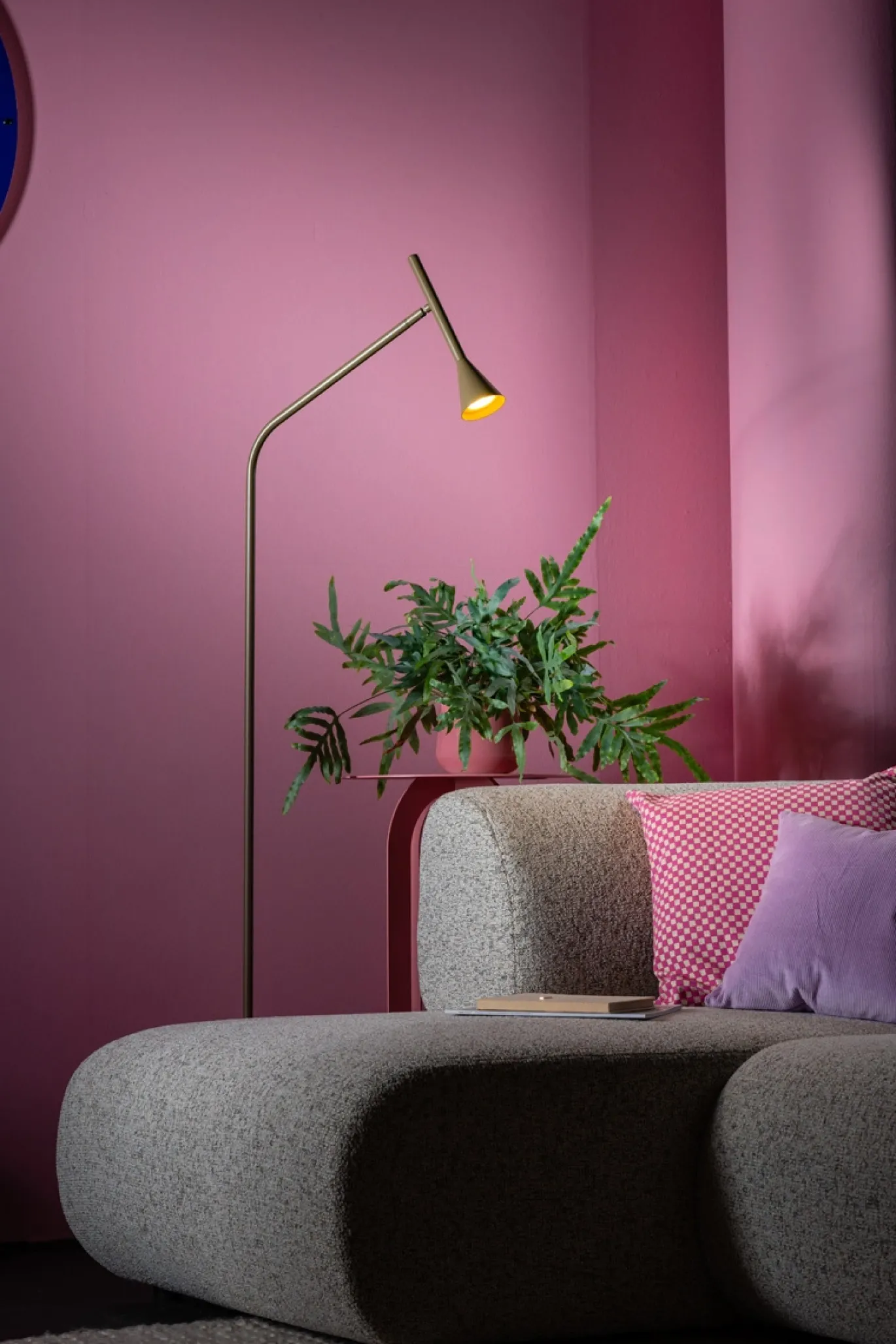 Vloerlamp Kim Metaal Taupe - Giga Meubel