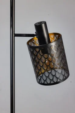 Vloerlamp Laser 2-Lichts Zwart - Giga Meubel