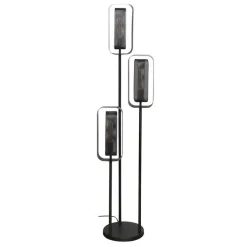 Vloerlamp 3-Lichts Rotate Mesh Artic Zwart - Giga Meubel