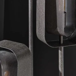 Vloerlamp 3-Lichts Rotate Mesh Artic Zwart - Giga Meubel