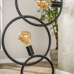 Vloerlamp Loop 3-Lichts Zwart - Giga Meubel