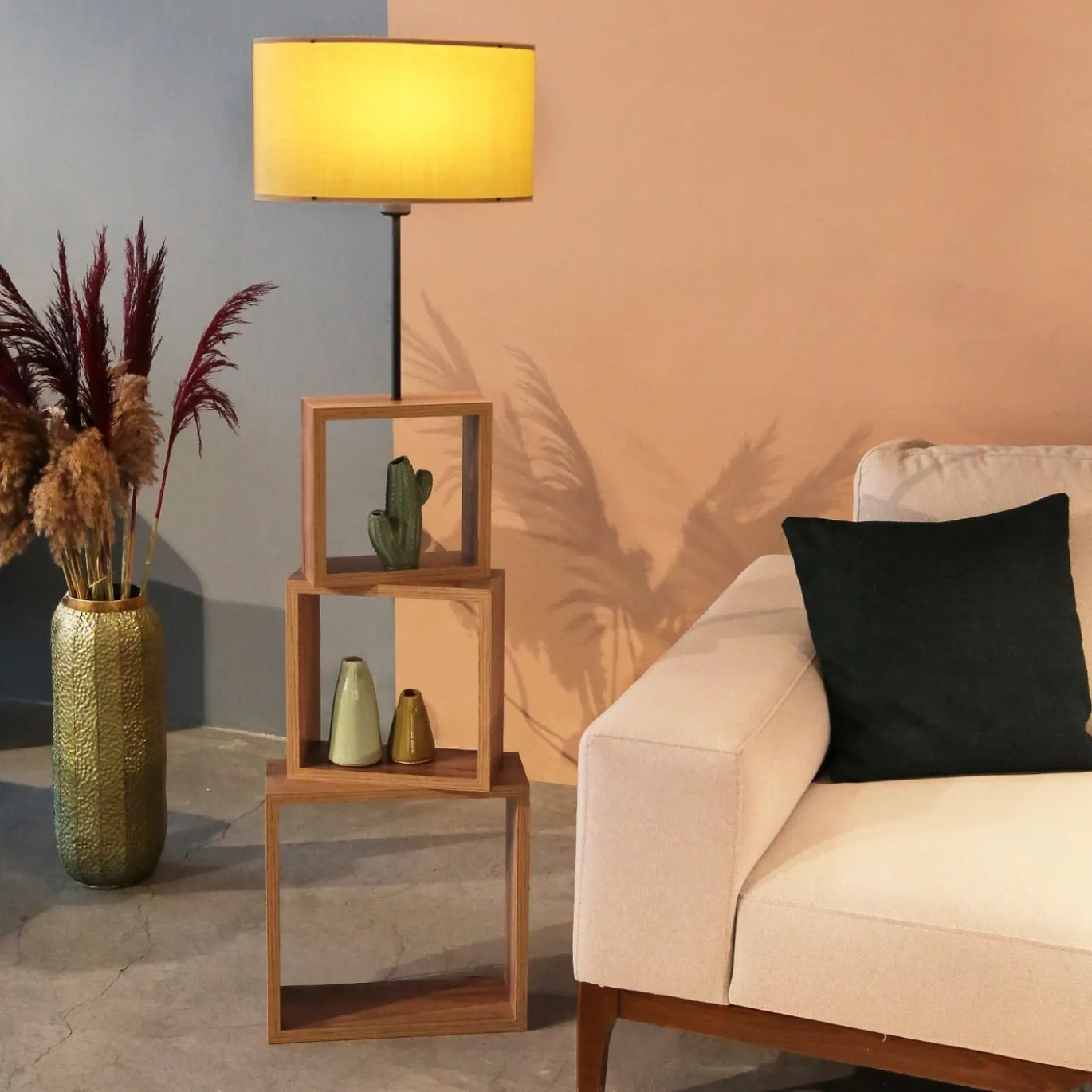 Vloerlamp Marc Naturel/Beige