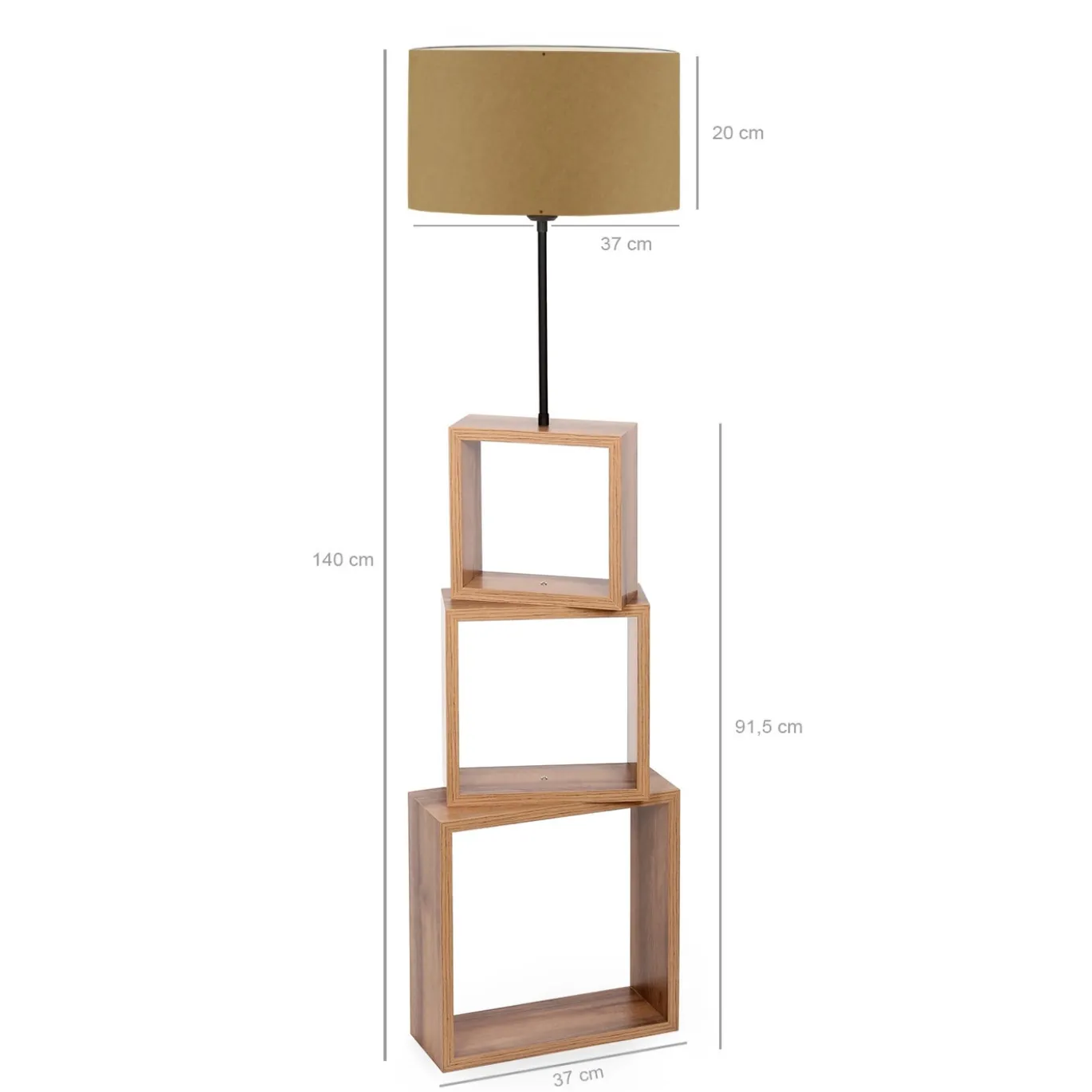 Vloerlamp Marc Naturel/Lichtbruin