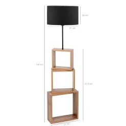 Vloerlamp Marc Naturel/Zwart