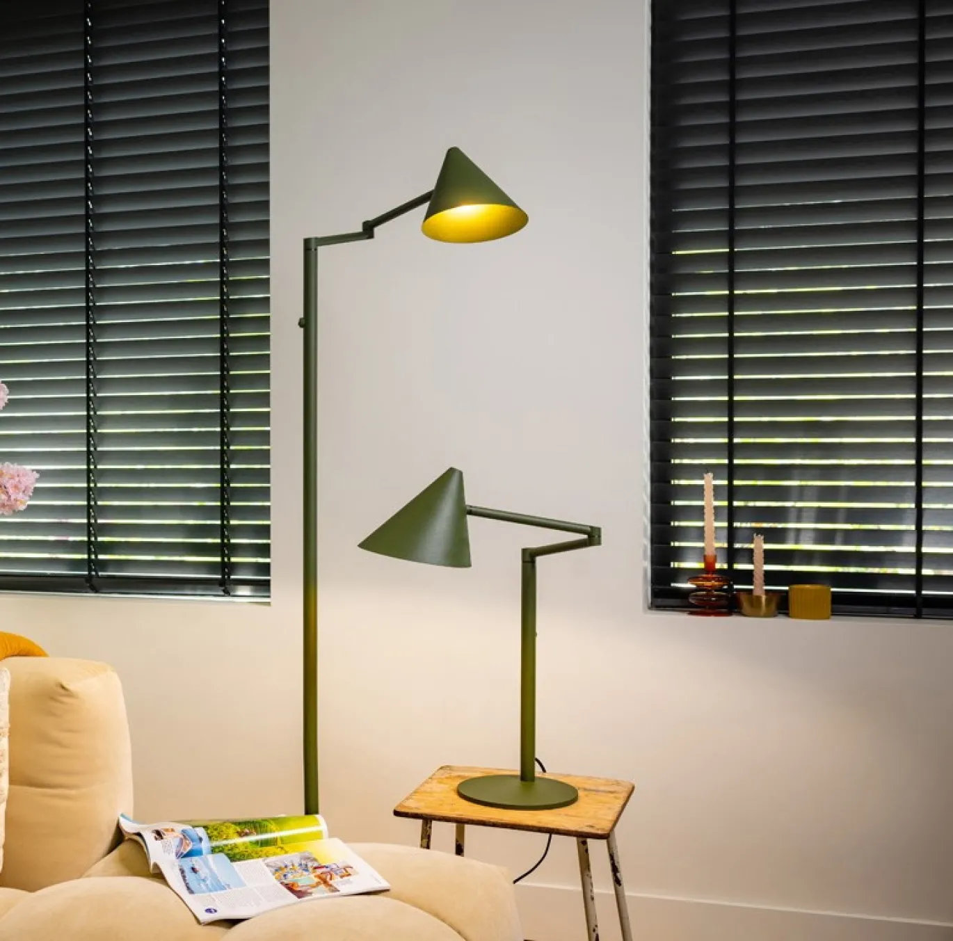 Vloerlamp Marvis Metaal Groen - Giga Meubel