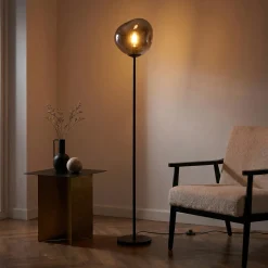Vloerlamp Mats 1-Lichts Smoke Glas - Giga Meubel