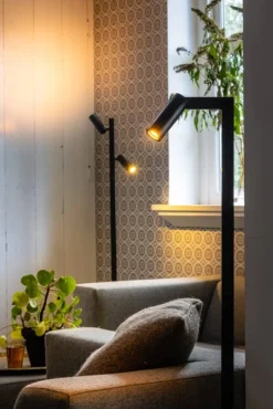 Vloerlamp Miller Zwart 2-Lichtbronnen - Giga Meubel