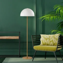 Vloerlamp Mixed Bol Wit/Goud